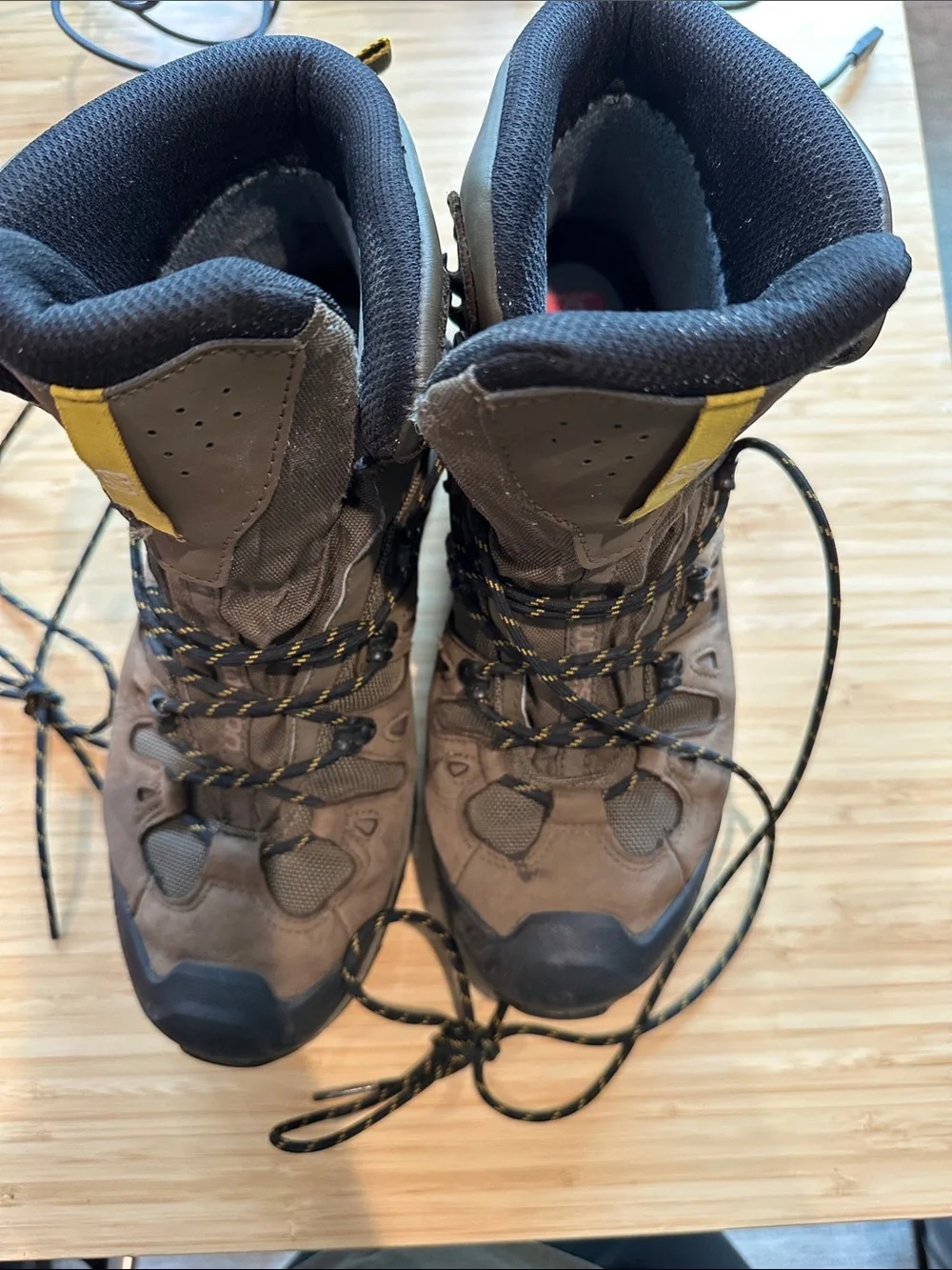 Salomon Brown and Black Men's Trail Hiking Boots - size 11